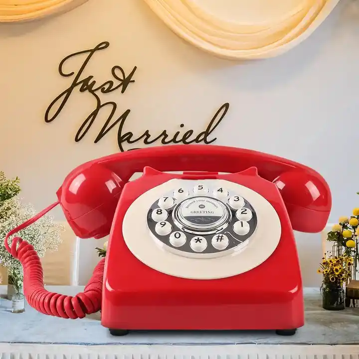 Wedding Audio Guest Book Recording Telephone Classic Black Rotary Dial Audio Guestbook Phone For Photo new