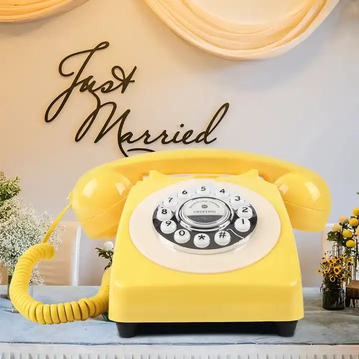 Factory vintage vintage landline decoration products with recording function antique phone recording guestbook