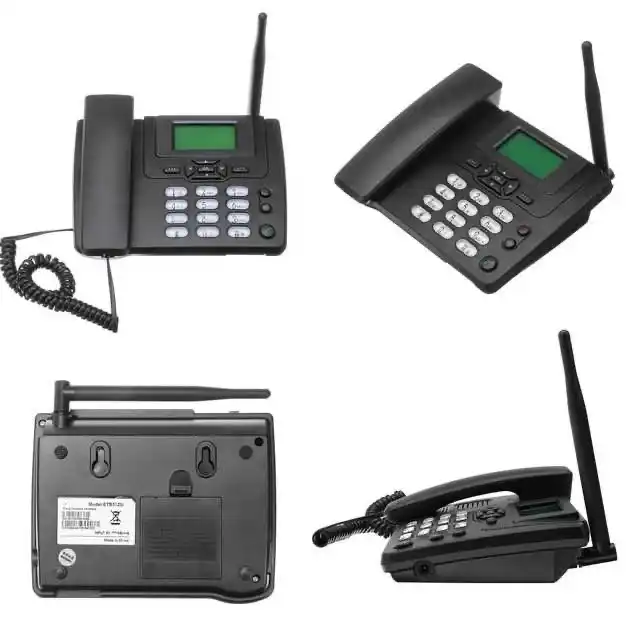 GSM Fixed Wireless Phone FWP Sim Card ETS-3125i Desk Cordless Telephone Set with FM Radio for House Home Call Center Office